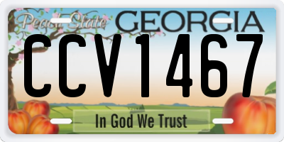 GA license plate CCV1467