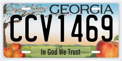 GA license plate CCV1469
