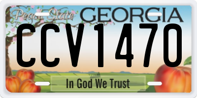 GA license plate CCV1470