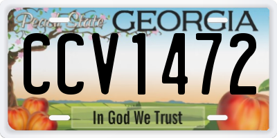 GA license plate CCV1472