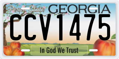 GA license plate CCV1475