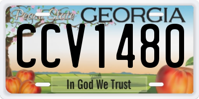 GA license plate CCV1480