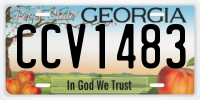 GA license plate CCV1483