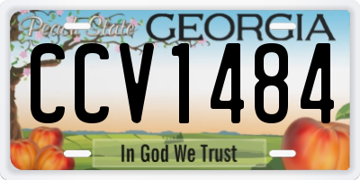 GA license plate CCV1484
