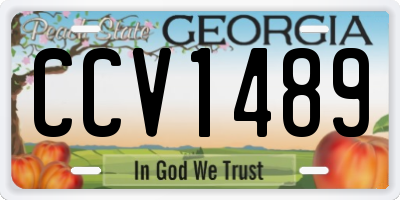 GA license plate CCV1489