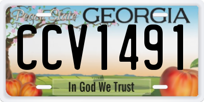 GA license plate CCV1491