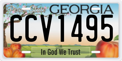GA license plate CCV1495