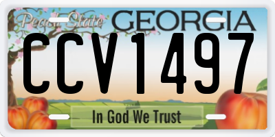 GA license plate CCV1497