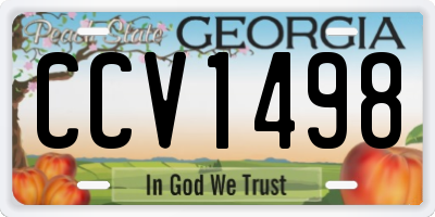 GA license plate CCV1498