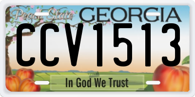 GA license plate CCV1513