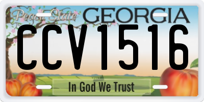 GA license plate CCV1516