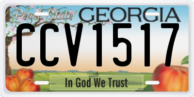 GA license plate CCV1517