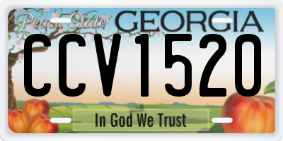 GA license plate CCV1520