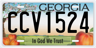 GA license plate CCV1524