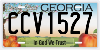 GA license plate CCV1527