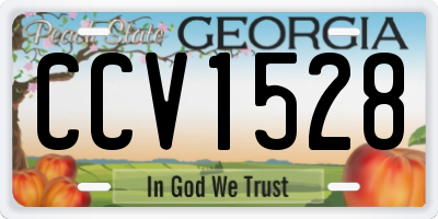 GA license plate CCV1528