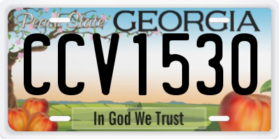 GA license plate CCV1530