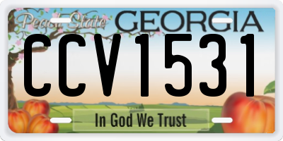 GA license plate CCV1531