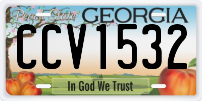 GA license plate CCV1532