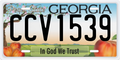 GA license plate CCV1539