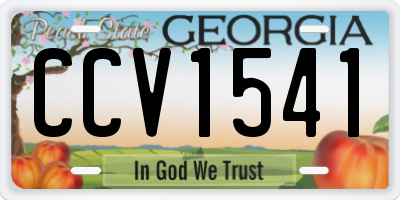 GA license plate CCV1541