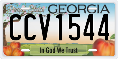 GA license plate CCV1544