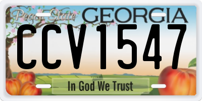 GA license plate CCV1547
