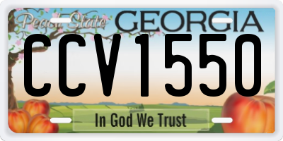 GA license plate CCV1550