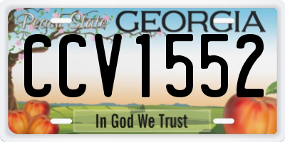 GA license plate CCV1552