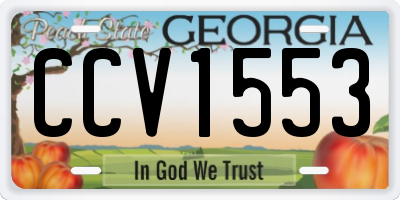 GA license plate CCV1553