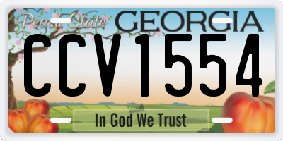 GA license plate CCV1554