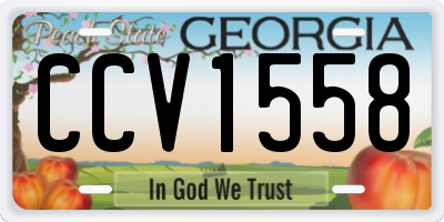GA license plate CCV1558