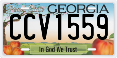 GA license plate CCV1559
