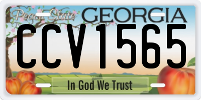 GA license plate CCV1565