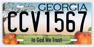 GA license plate CCV1567