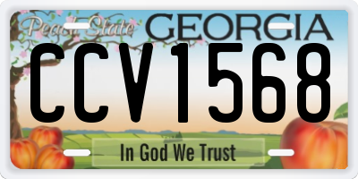 GA license plate CCV1568
