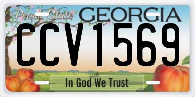 GA license plate CCV1569