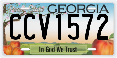 GA license plate CCV1572