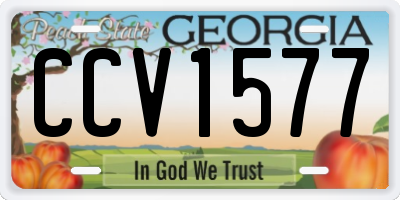 GA license plate CCV1577