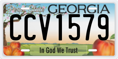 GA license plate CCV1579
