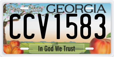 GA license plate CCV1583