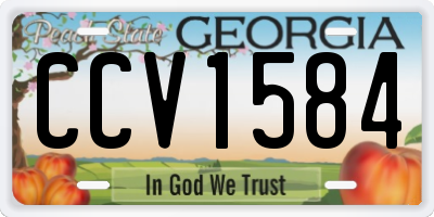 GA license plate CCV1584