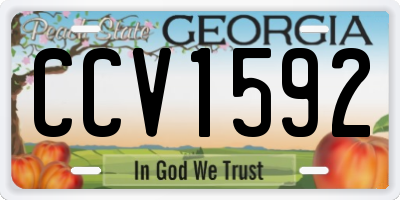GA license plate CCV1592