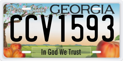 GA license plate CCV1593