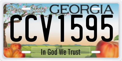 GA license plate CCV1595