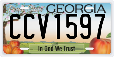 GA license plate CCV1597