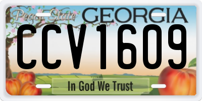 GA license plate CCV1609