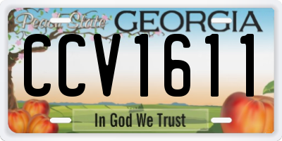 GA license plate CCV1611