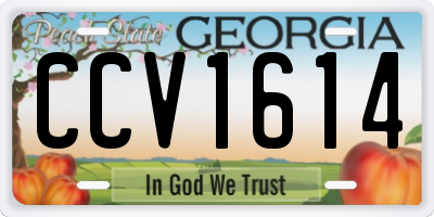 GA license plate CCV1614