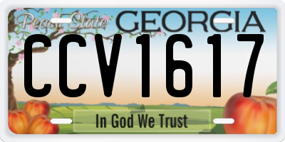 GA license plate CCV1617